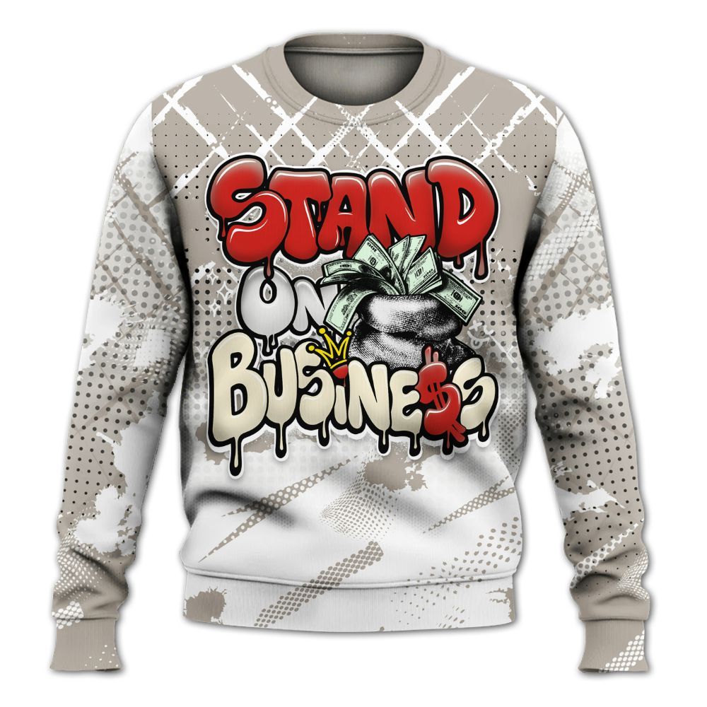 Sweatshirt To Match Low OG Phantom 1s - Halftone Stand Business Dripping All Over Print