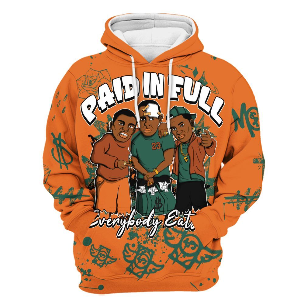 Hoodie To Match Dunk Low Ceramic - Everybody Paid In Full Crayon All Over Print
