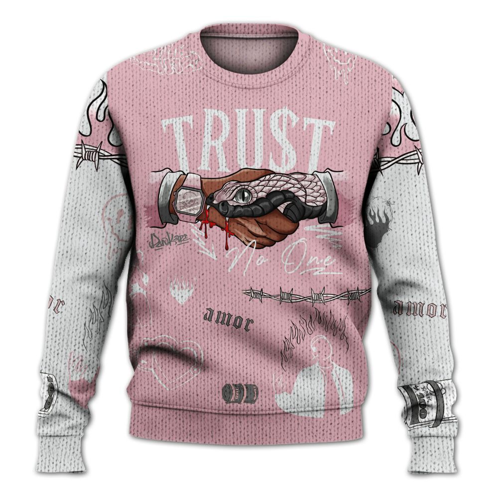 Knitted Sweater To Match Air Max DN Pink Foam - Snake Trust No One
