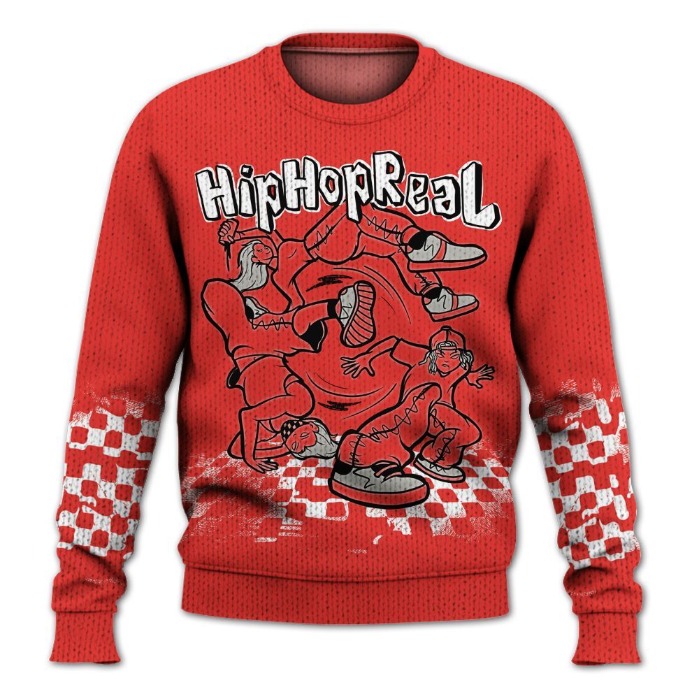 Knitted Sweater To Match Vomero 5 Bright Crimson - Feel Life Street Style