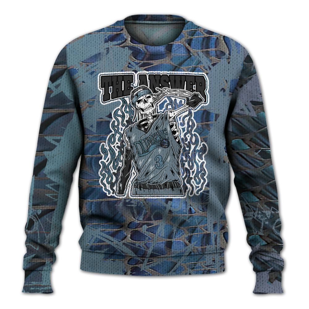 Knitted Sweater To Match Air Foamposite Kazuya Mishima - Allen Answer Skeleton Messyz