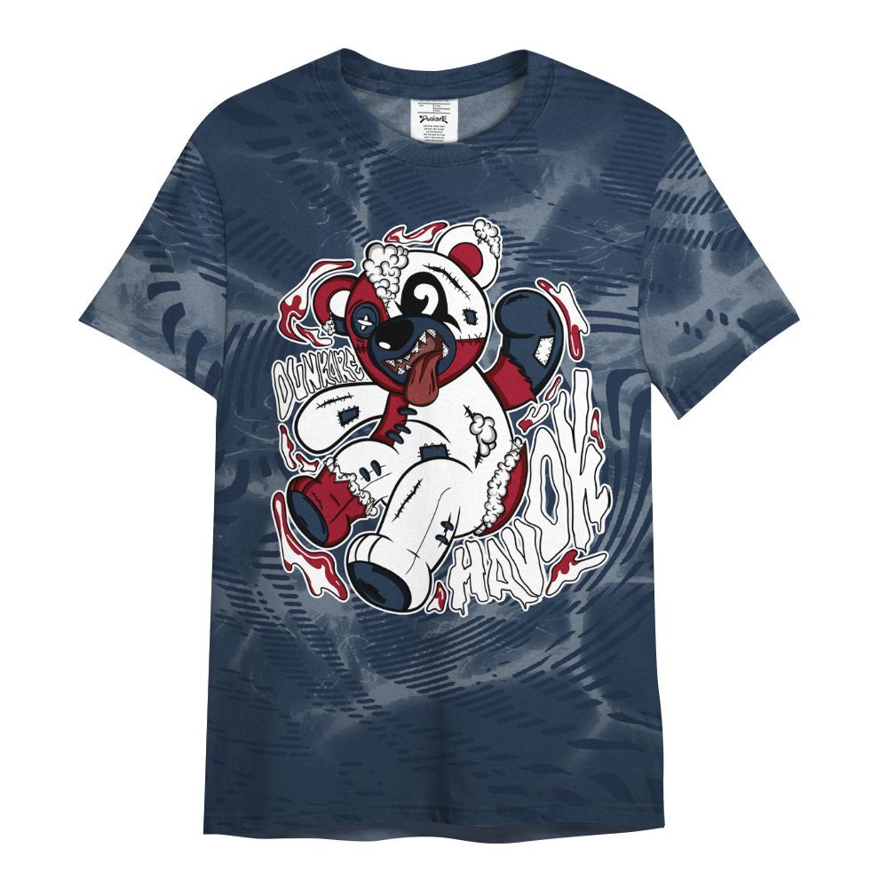 Shirt To Match White Midnight Navy 6s - Havok Bear All Over Print