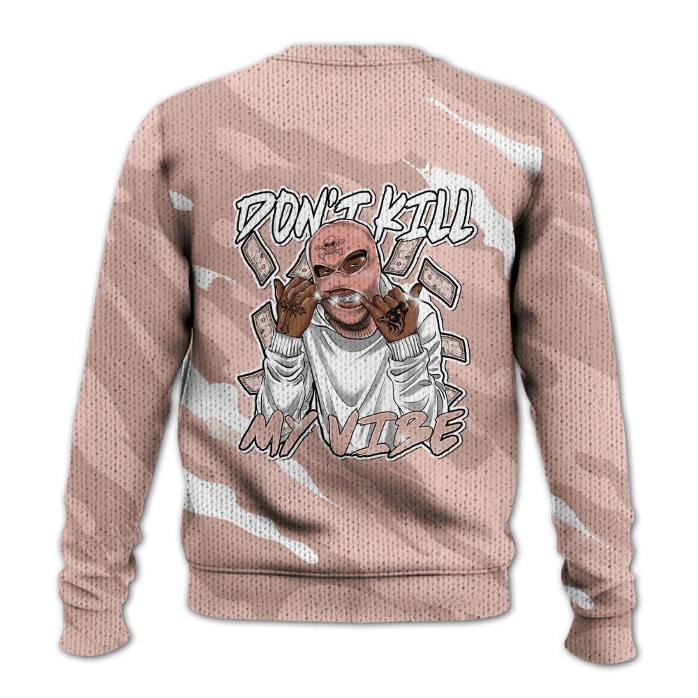 Knitted Sweater To Match Low Legend Pink 11s - Vibe.Unique Colored