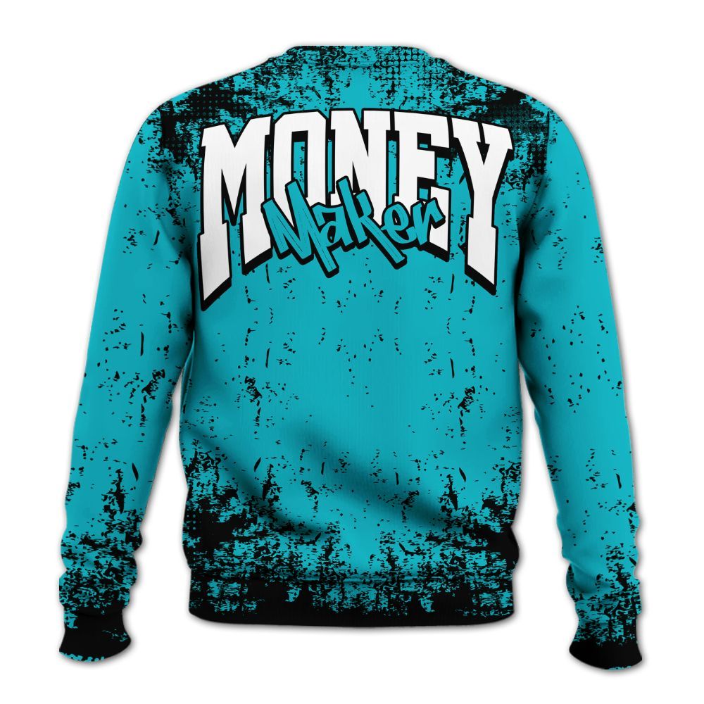 Sweatshirt To Match Retro Aqua 5s - Move In Silence Money Street Retro All Over Print