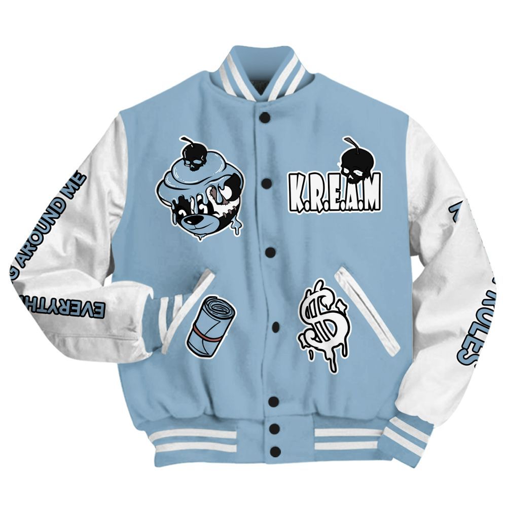 Varsity Jacket To Match High University Blue 1s - Loot Bear All Over Print