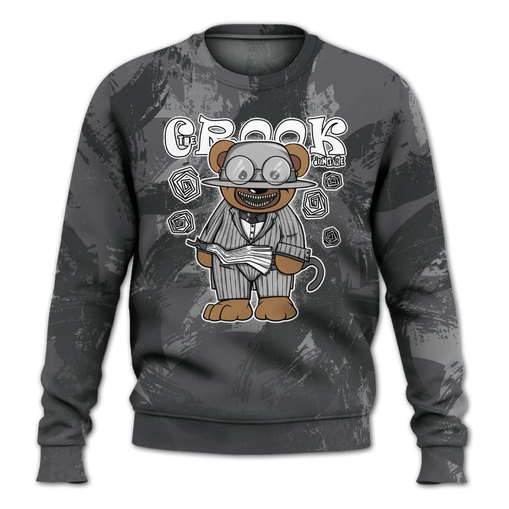 Sweatshirt To Match White Thunder 4s - Swindler Bear Circle Slpash All Over Print