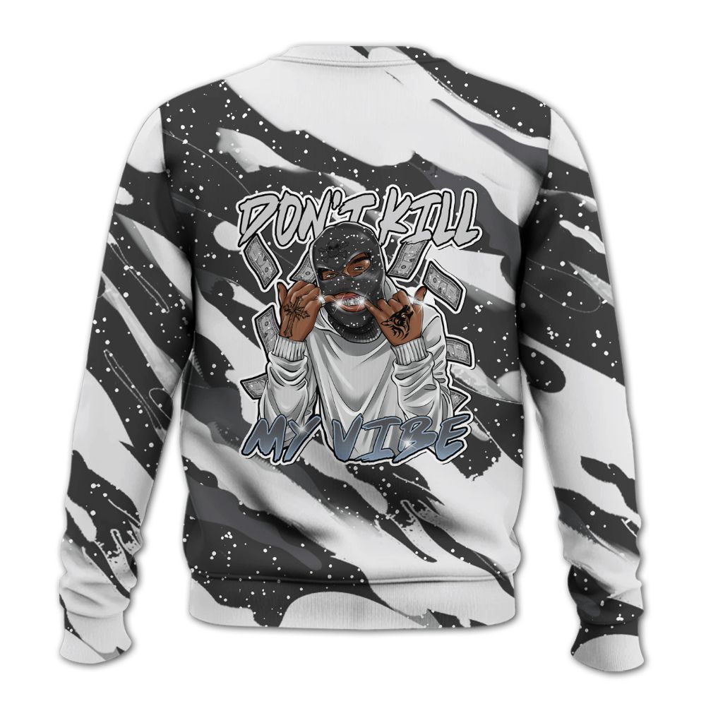 Sweatshirt To Match Reverse Black White 6s - Vibe.Unique Colored All Over Print