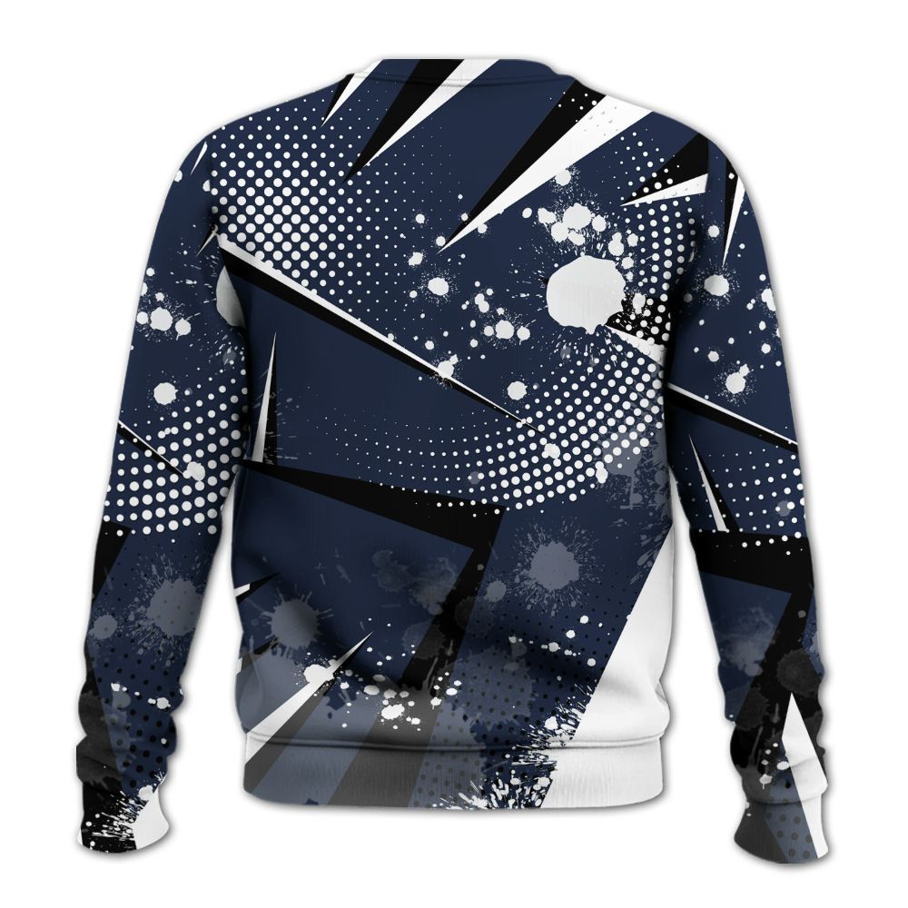 Sweatshirt To Match Dunk Low White Midnight Navy - Poly Trust No One Dripping All Over Print