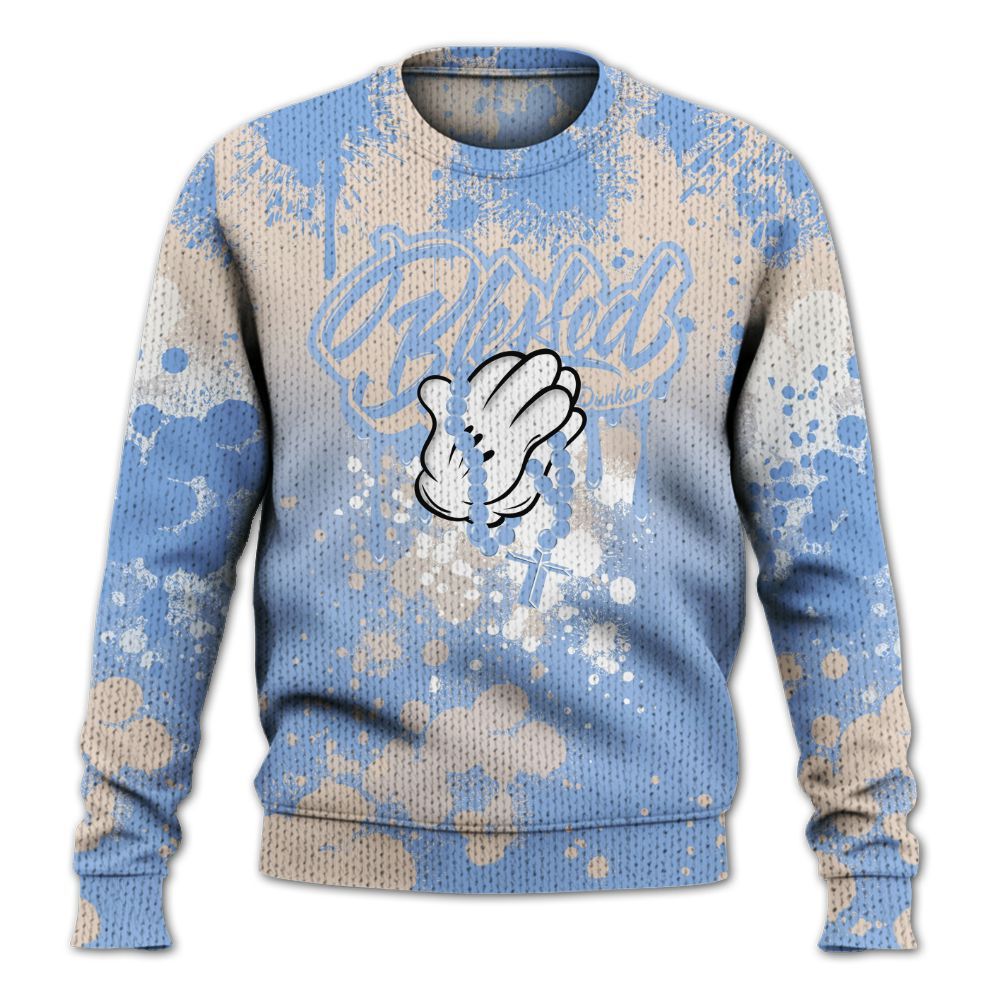 Knitted Sweater To Match Air Max 1 Royal Pulse - God Blessed Ink Drip