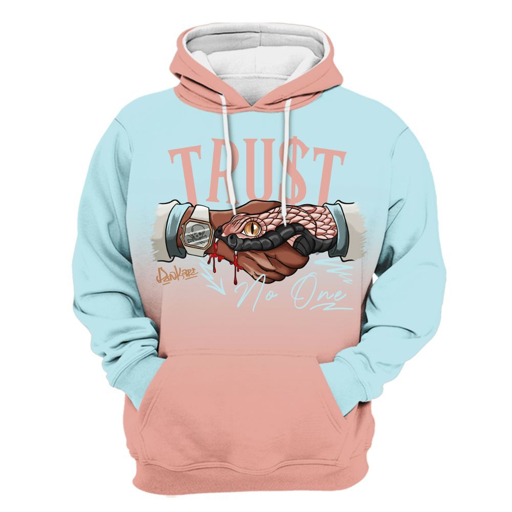 Hoodie To Match Dunk Low Glacier Arctic - Snake Trust No One Drip All Over Print