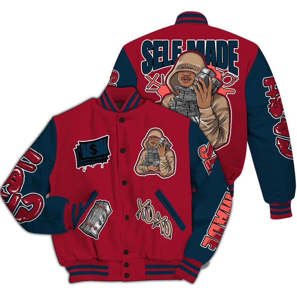 Varsity Jacket To Match Mid Multi Color 2022 1s - Selfmade Unique All Over Print
