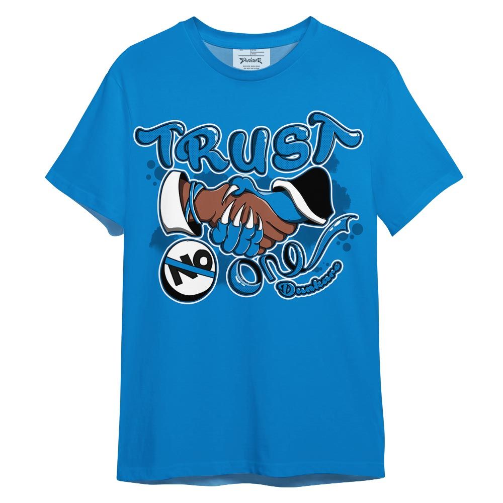 Shirt To Match Industrial Blue 4s - Devil Trust No One Shirt Outfit Military Blue 4s 0705 LGH
