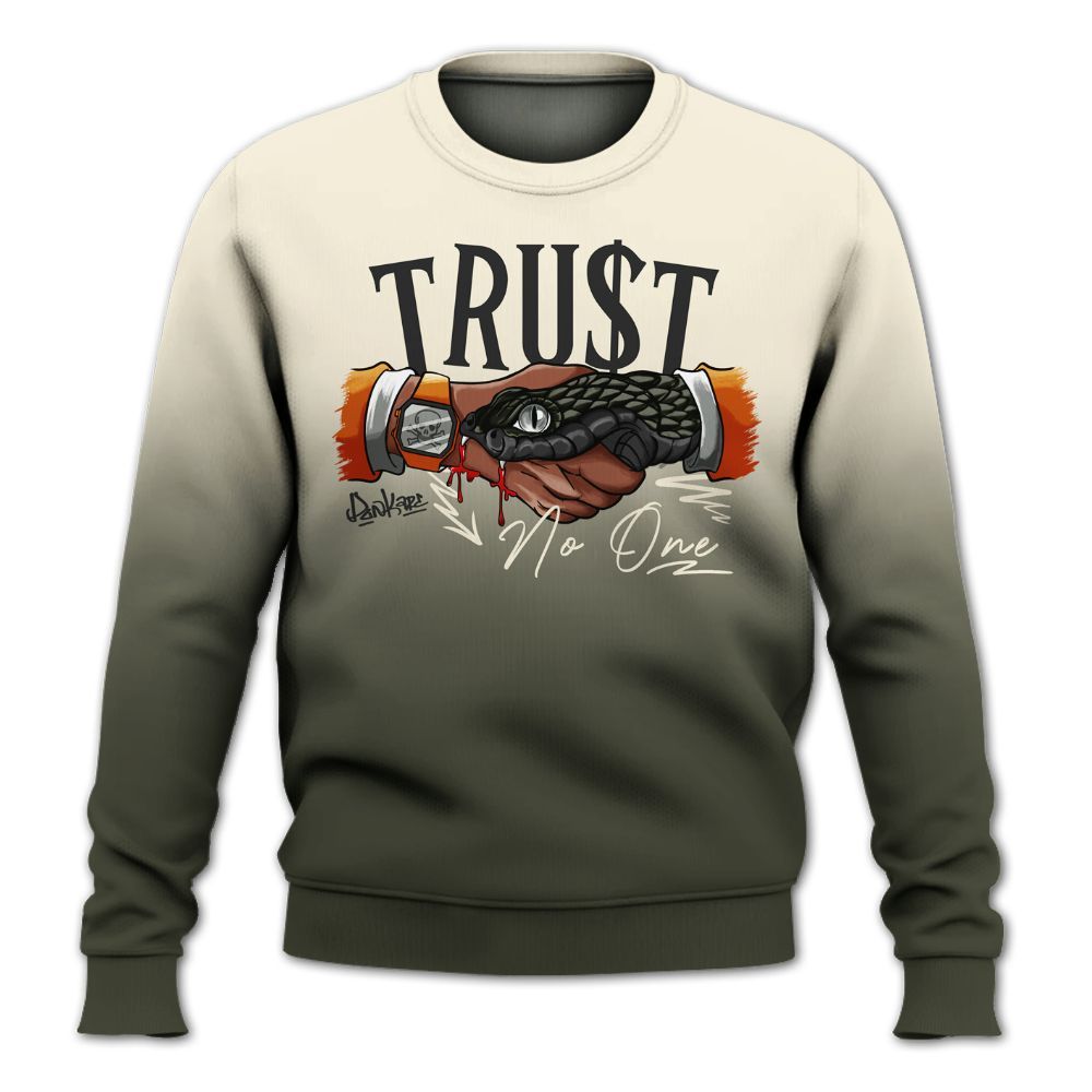 Sweatshirt To Match Retro Undefeated 4s - Trust No One Drip All Over Print