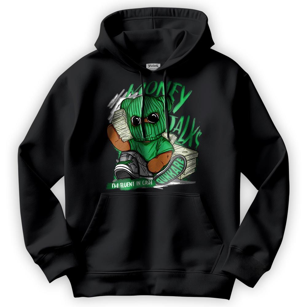 Sweatshirt To Match Hoodie Money Talk, 3 Green Glow Hoodie, To Match Sneaker Black Green Glow 3s, Hoodie 1604 NCMD