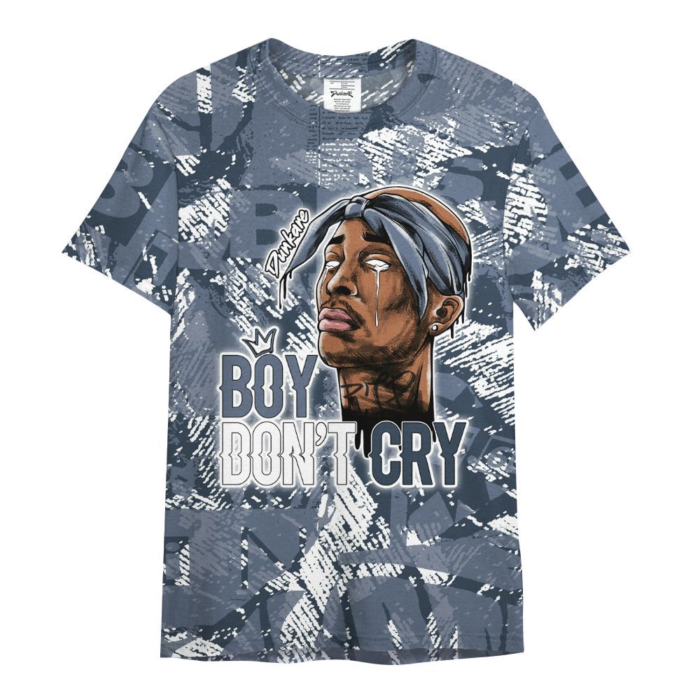 Shirt To Match Low Diffused Blue 11s - Boiz Ain't Cry Unique Abstract All Over Print