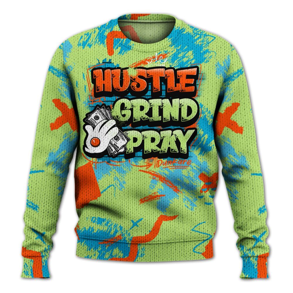 Knitted Sweater To Match Kobe 9 Elite What The - Hustle Grind Pray Retro
