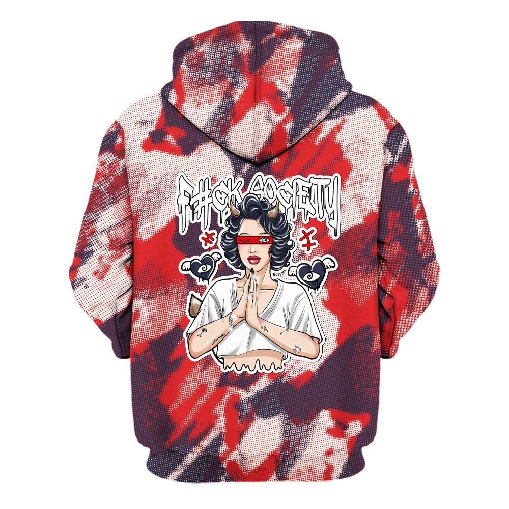 Hoodie To Match Low OG Howard Bison 1s - F#ck Xociety Halftone All Over Print