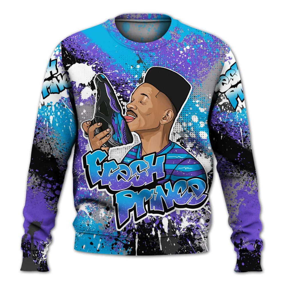 Sweatshirt To Match Retro Aqua 8s - Fresh Sneaker Lick All Over Print