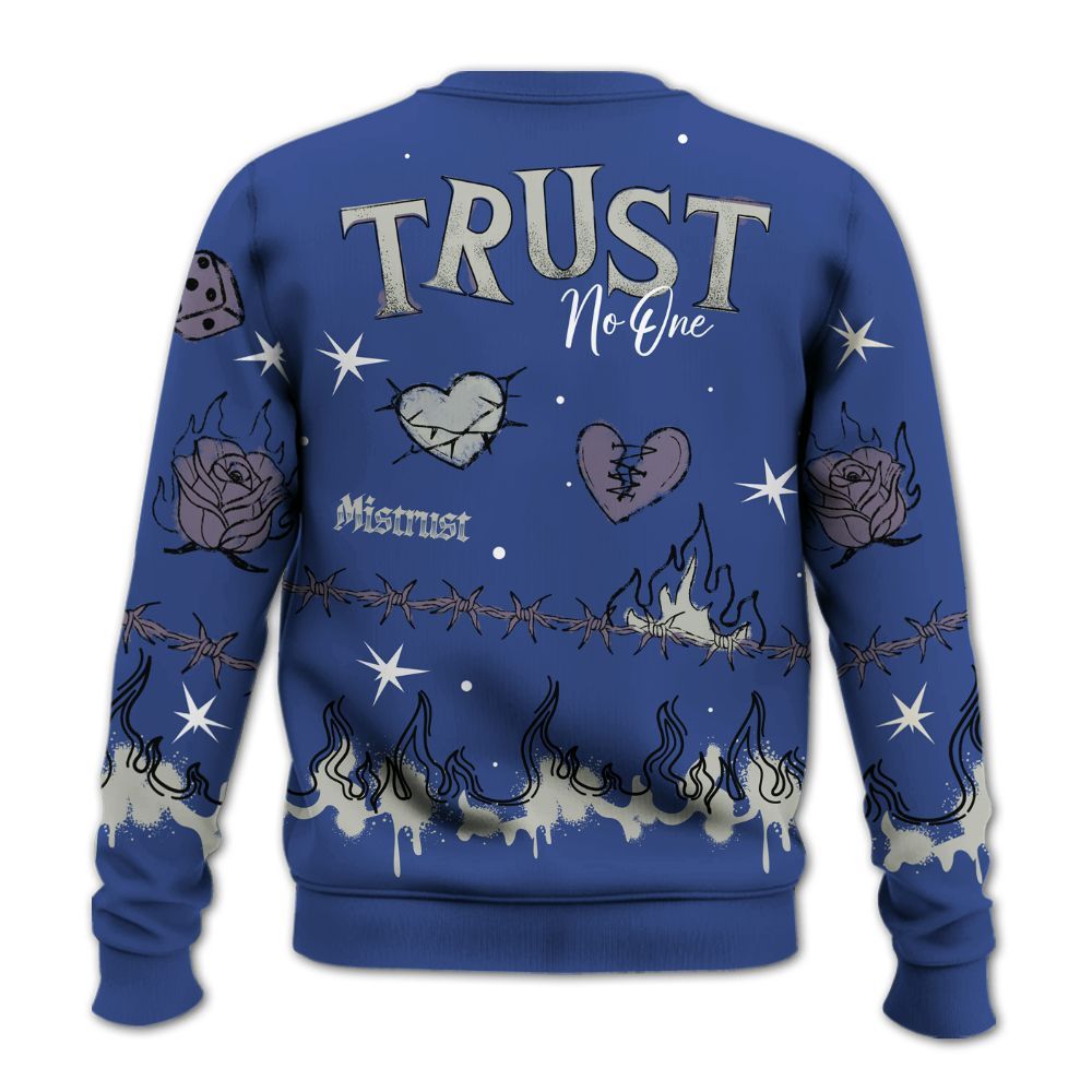 Sweatshirt To Match Low OG Voodoo Alternate 1s - Trust No One Snake-Bite Doodle Crayon All Over Print