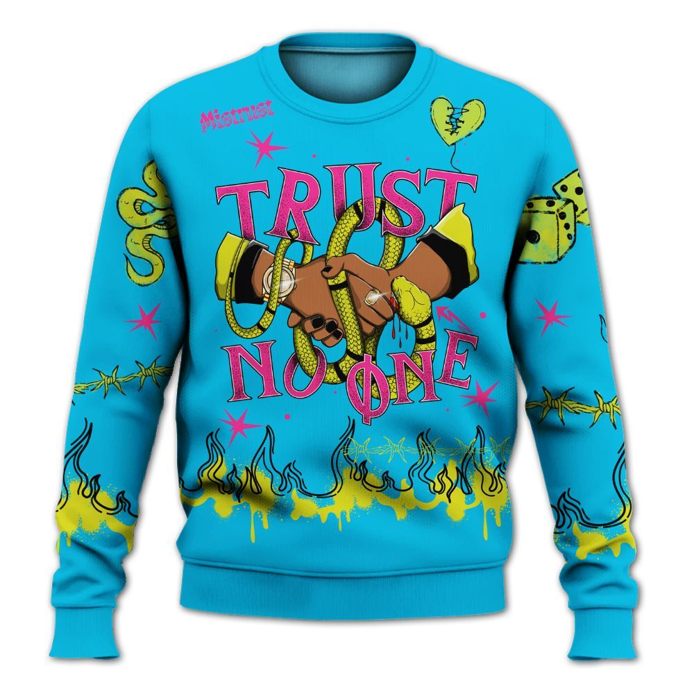 Sweatshirt To Match Tokyo Nights Stewie 3s - Trust No One Snake-Bite Doodle Crayon All Over Print