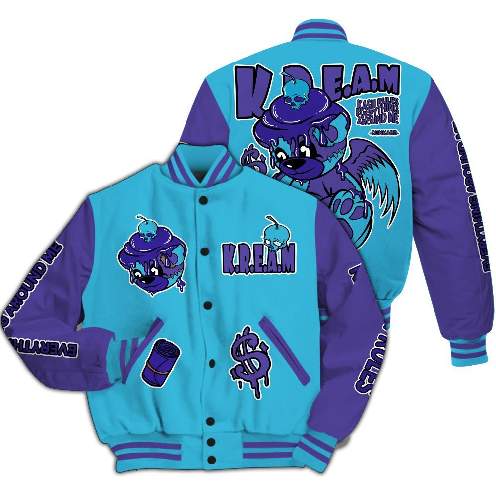 Varsity Jacket To Match Retro Aqua 6s - Loot Bear All Over Print