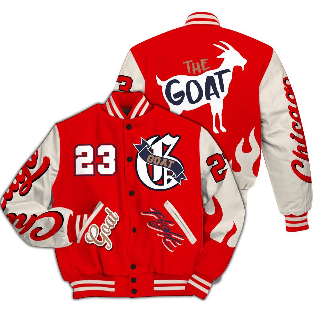 Varsity Jacket To Match Low OG Howard University 1s - The G.O.A.T Flight Streetwear All Over Print