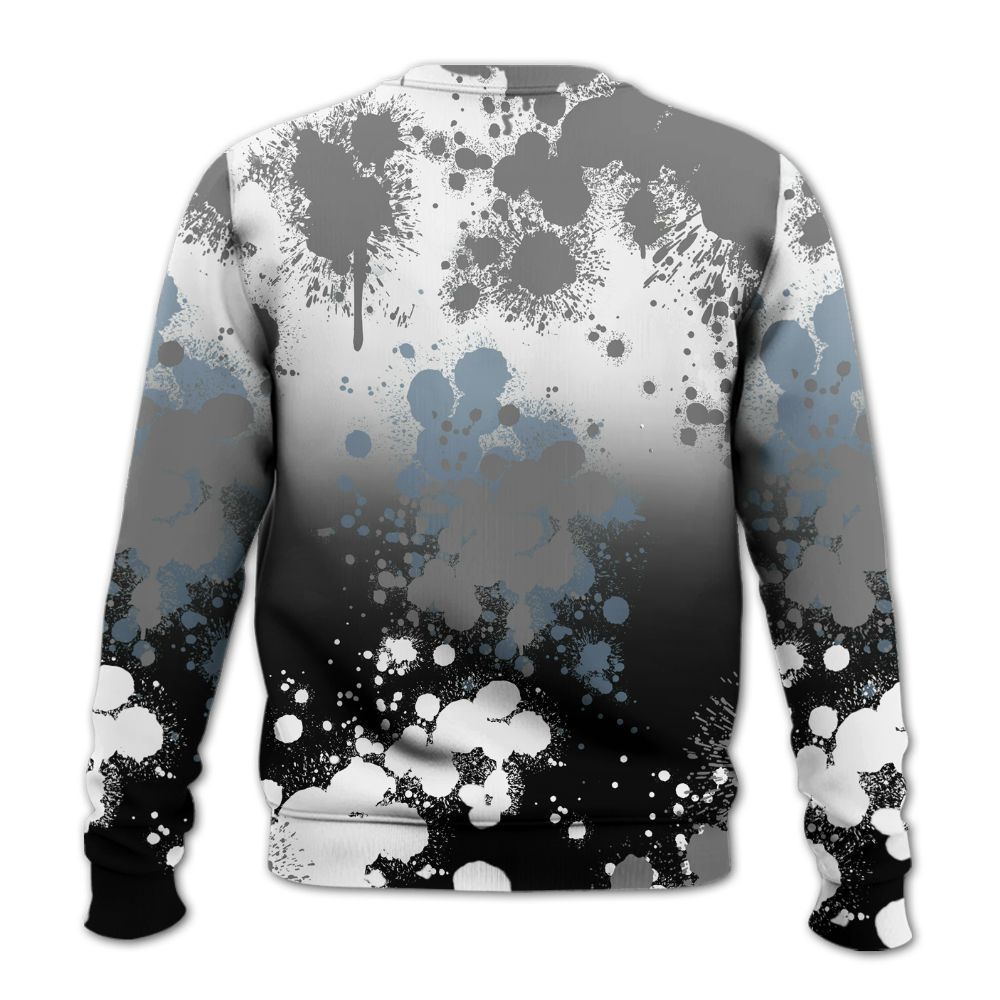 Sweatshirt To Match Black Chrome 6s - God Blessed Ink Drip All Over Print
