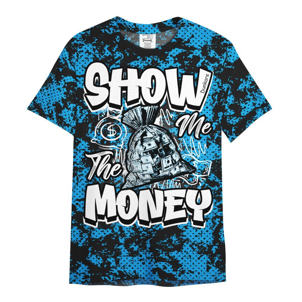 Shirt To Match Black University Blue 2022 13s - Show Me The Money Retro All Over Print