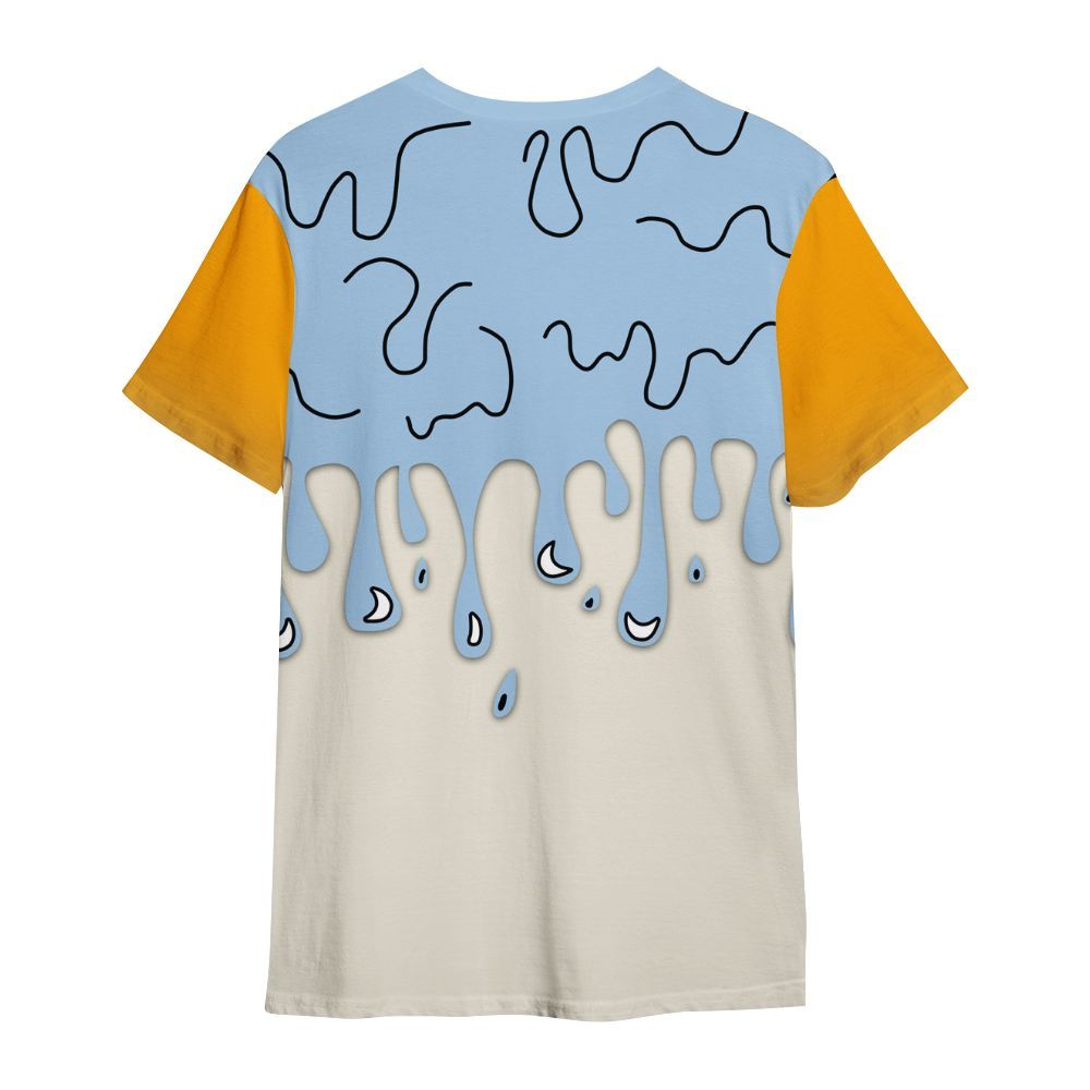 Shirt To Match Retro High OG Pale Ivory Psychic Blue 1s - Snake Trust No One Drip All Over Print