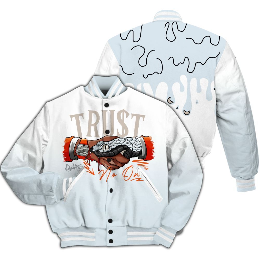 Varsity Jacket To Match High OG Alaska 1s - Trust No One Drip All Over Print