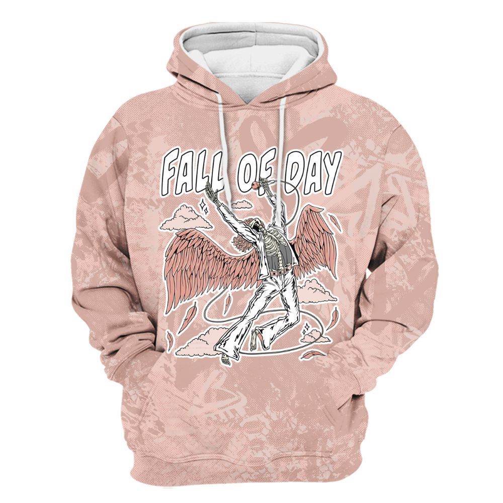 Hoodie To Match Low Legend Pink 11s - Fall Of Days Skeleton Heart All Over Print