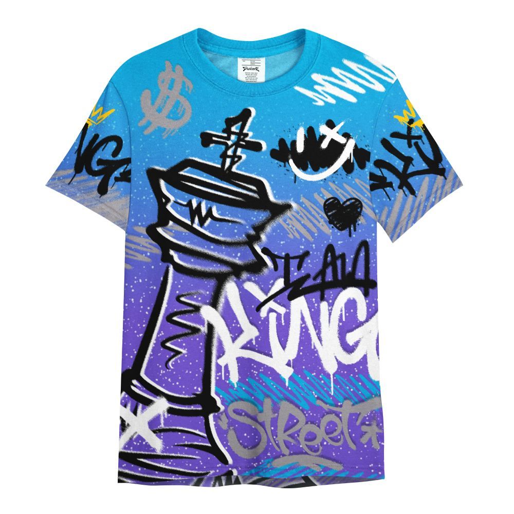 Shirt To Match Retro Aqua 8s - Street King Chess Streetwear All Over Print