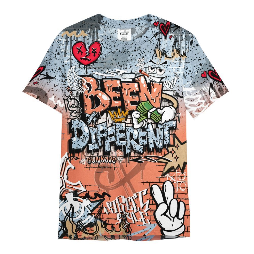 Shirt To Match DJ Khaled Crimson Bliss 5s - Been Dif2erent Drip Graffiti All Over Print