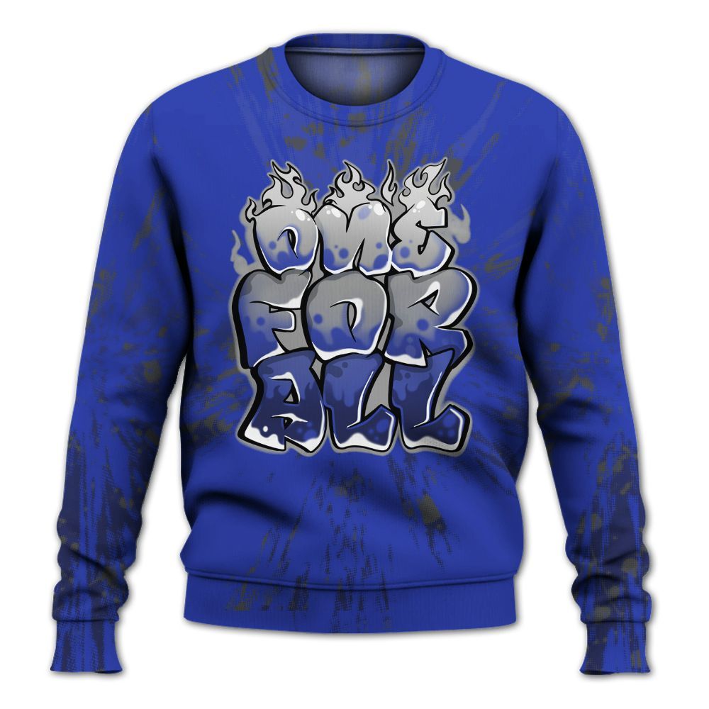Sweatshirt To Match Air Max Plus Black Racer Blue - Ones For All Graphic Luxury All Over Print