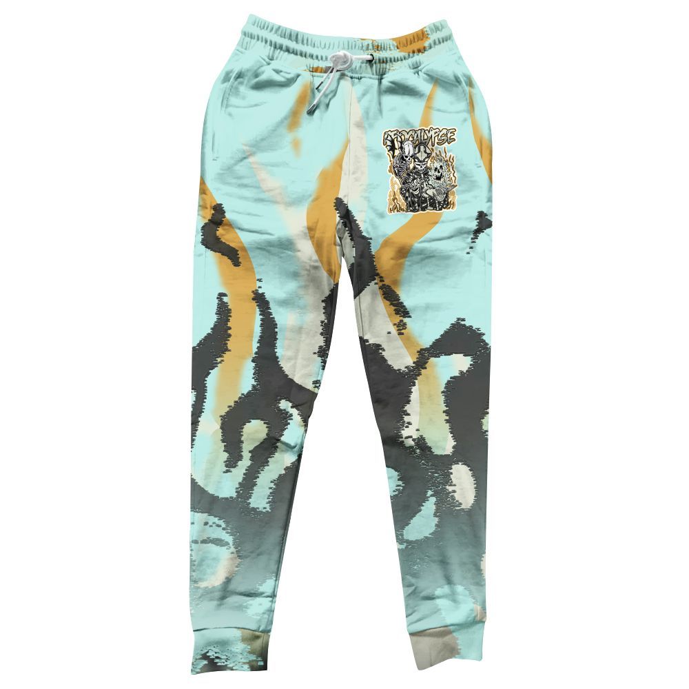 Sweatpant To Match Pure Platinum 4s - Apocalypse Skeleton Burn All Over Print