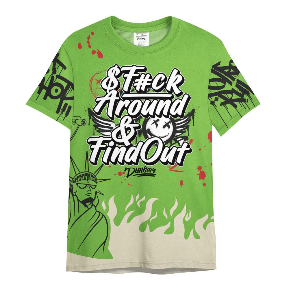 Shirt To Match Air Max Waffle SP Action Green - Graphic Fck Around Find Out All Over Print