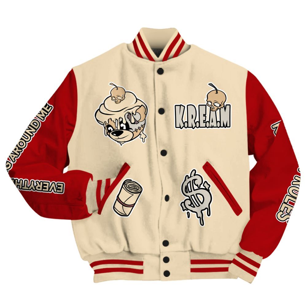 Varsity Jacket To Match Dunk Low Strawberry Waffle - Loot Bear All Over Print