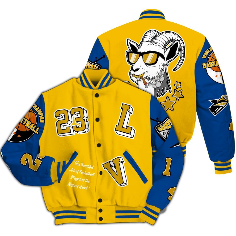 Varsity Jacket To Match High Laney 1s - The GOAT Got Em Streetwear All Over Print