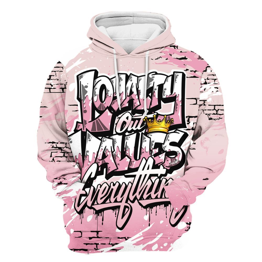 Hoodie To Match Dunk Low KD 17 Aunt Pearl - Values Of Loyalty Drip All Over Print