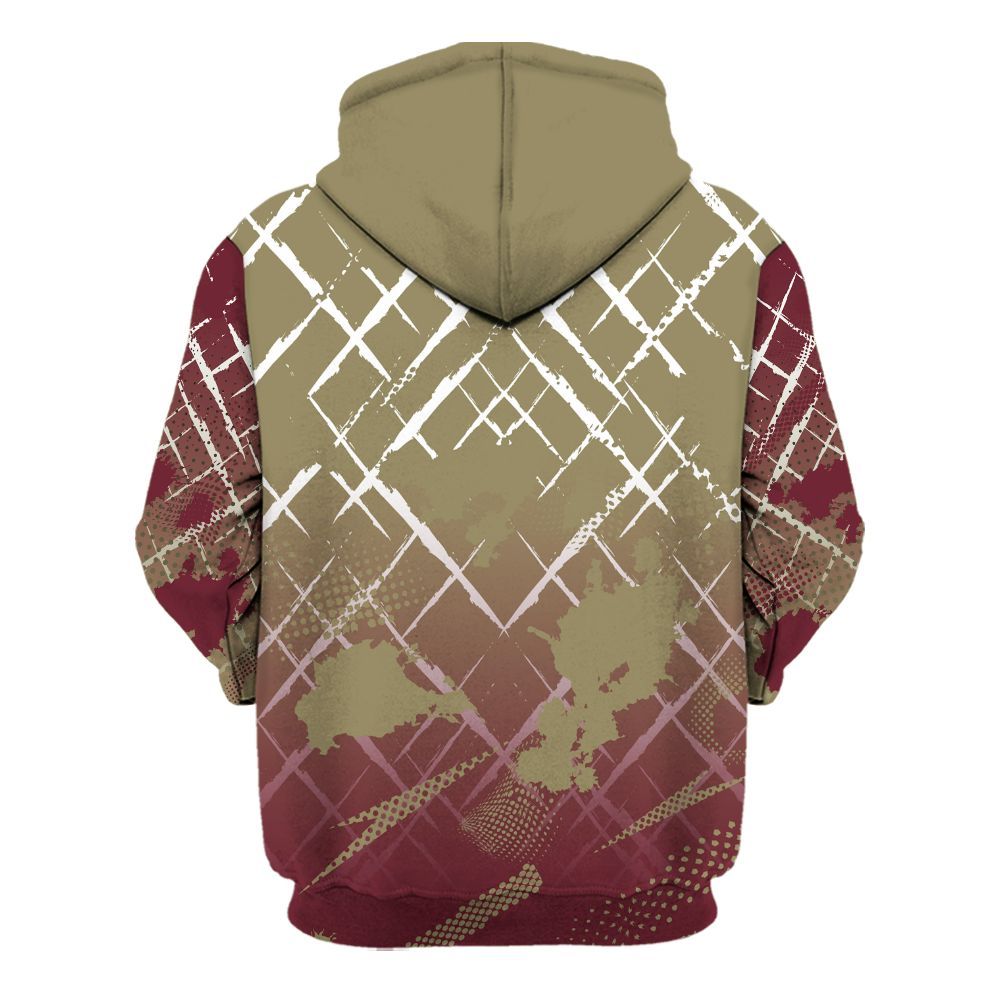 Hoodie To Match Black Olive 7s - Halftone Stand Business Dripping All Over Print