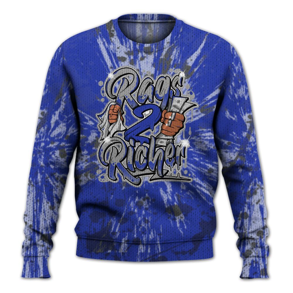 Knitted Sweater To Match Air Max Plus Black Racer Blue - Rag 2 Rich Graphic Luxury
