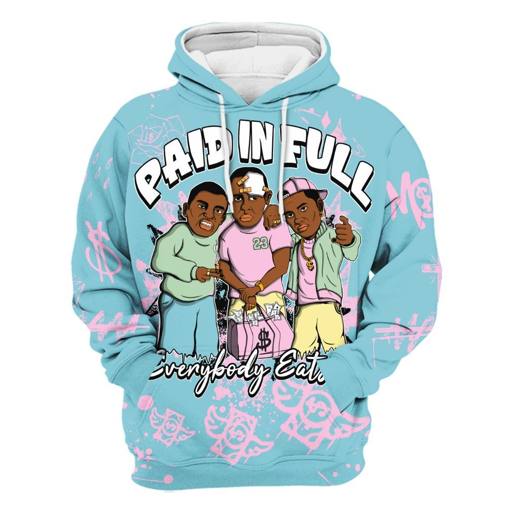 Hoodie To Match SB Dunk Low Visty - Everybody Paid In Full Crayon All Over Print