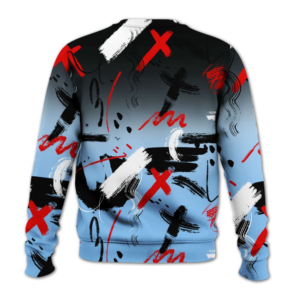 Sweatshirt To Match University Blue 5s - Money Hustle Grind Pray All Over Print