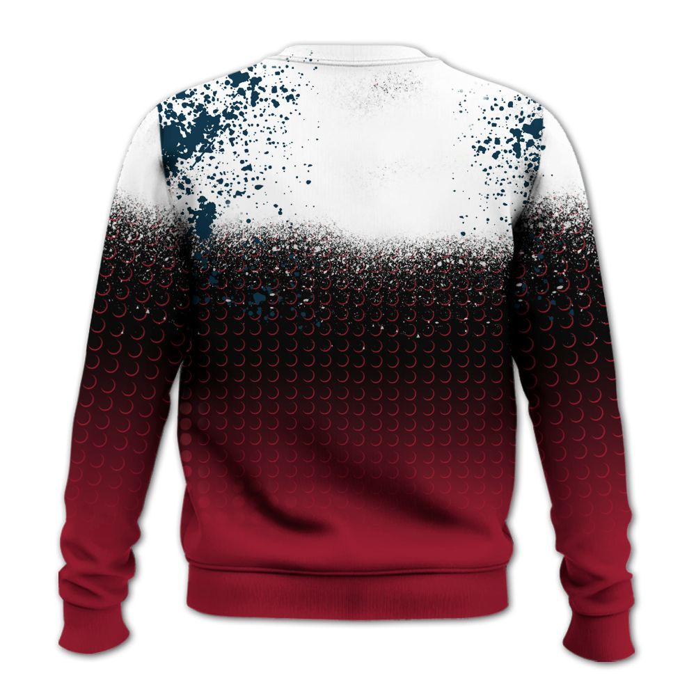 Sweatshirt To Match Mid Multi Color 2022 1s - Halftone Time Is Money All Over Print