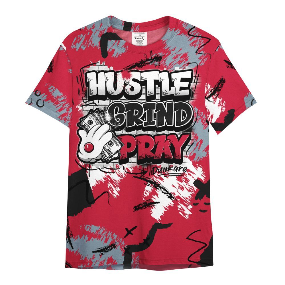 Shirt To Match Retro Infrared Salesman 6s - Hustle Grind Pray Graphic Street Style All Over Print