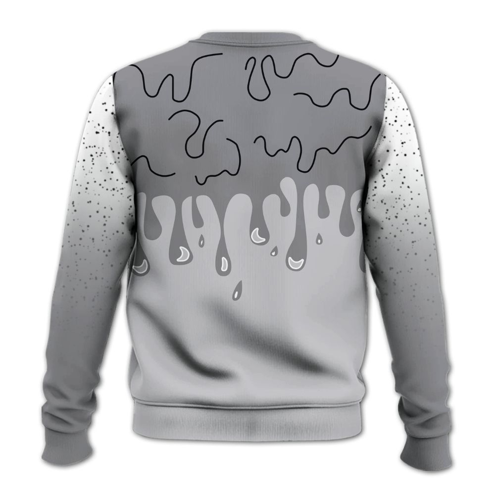 Sweatshirt To Match Retro Wolf Grey 5s - Loser Lover Dripping All Over Print