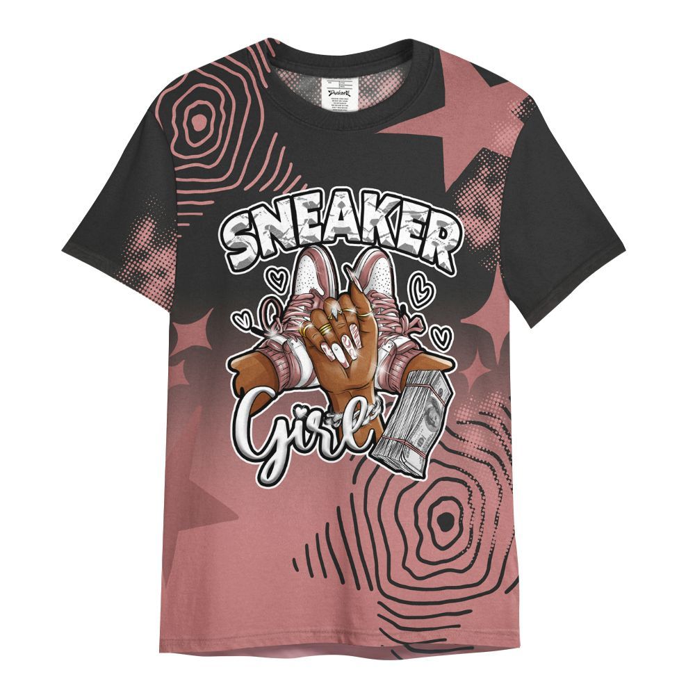 Shirt To Match Low OG Rust Pink 1s - Sneakerz Girlz Unique Starz All Over Print