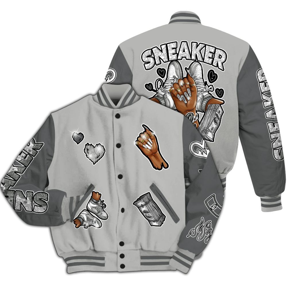 Varsity Jacket To Match Retro Wet Cement 4s - Sneakerz Girlz All Over Print