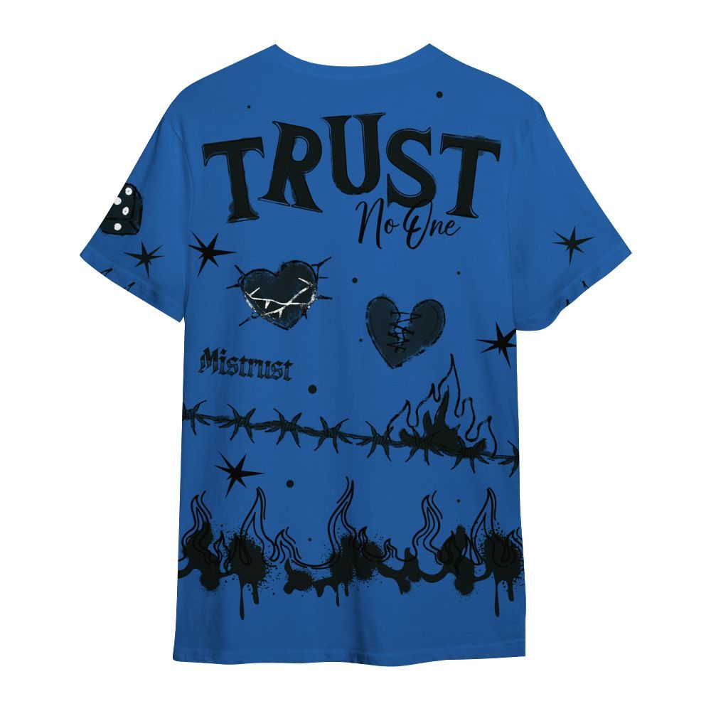 Shirt To Match Brave Blue 13s - Trust No One Snake-Bite Doodle Crayon All Over Print