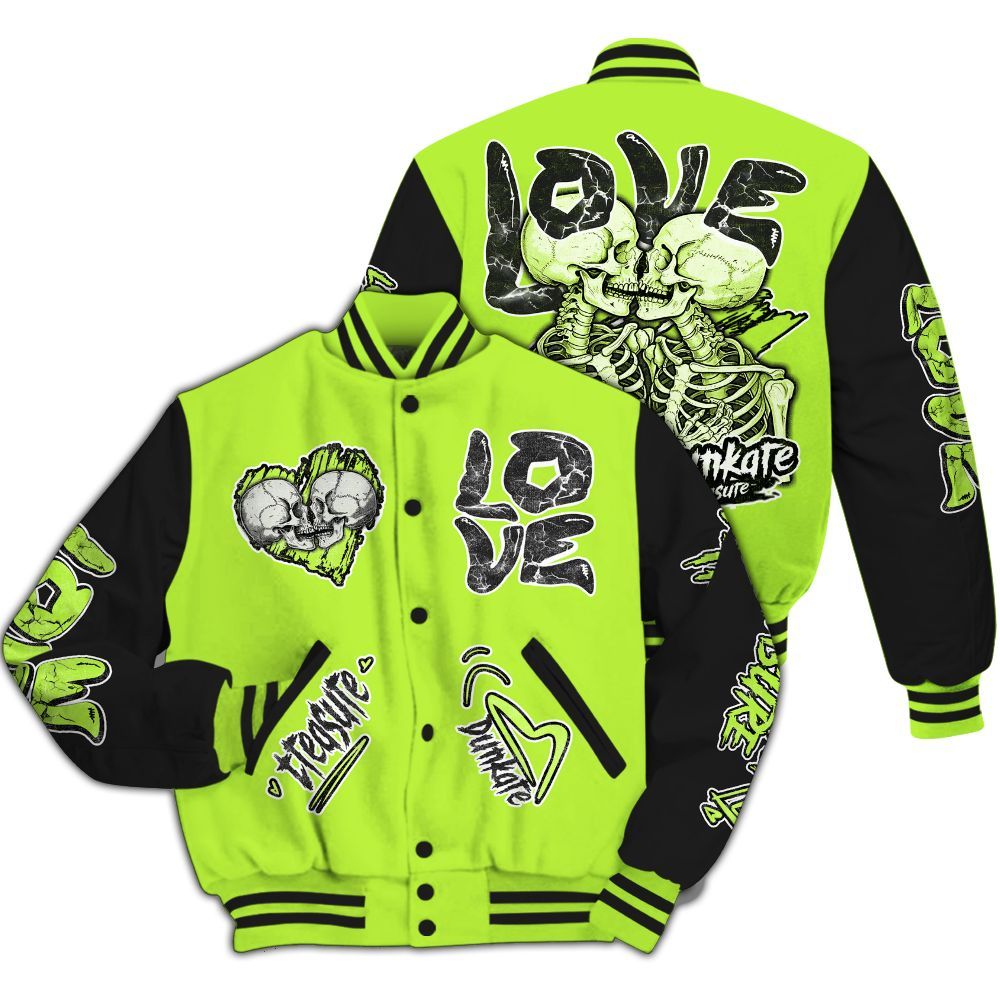 Varsity Jacket To Match Air Force 1 Low Dance Volt - Skull Bear All Over Print